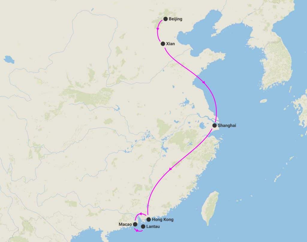 harta circuit paste china soldatii de teracota hong kong macao