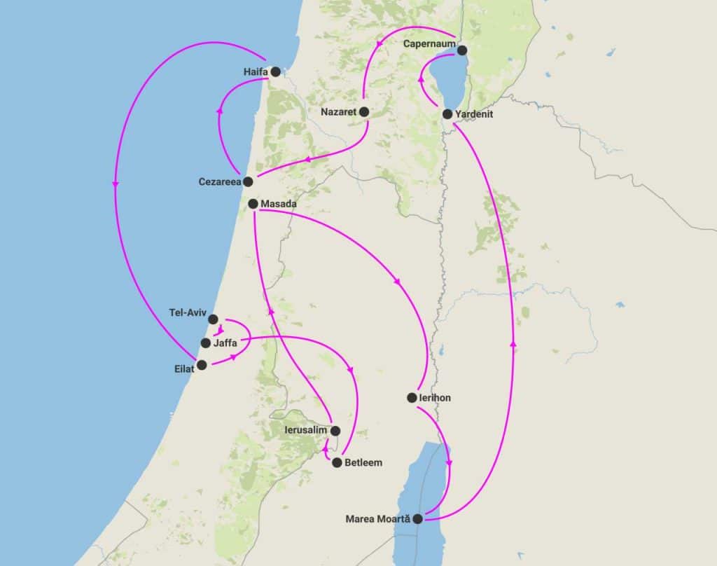 harta circuit paste in israel