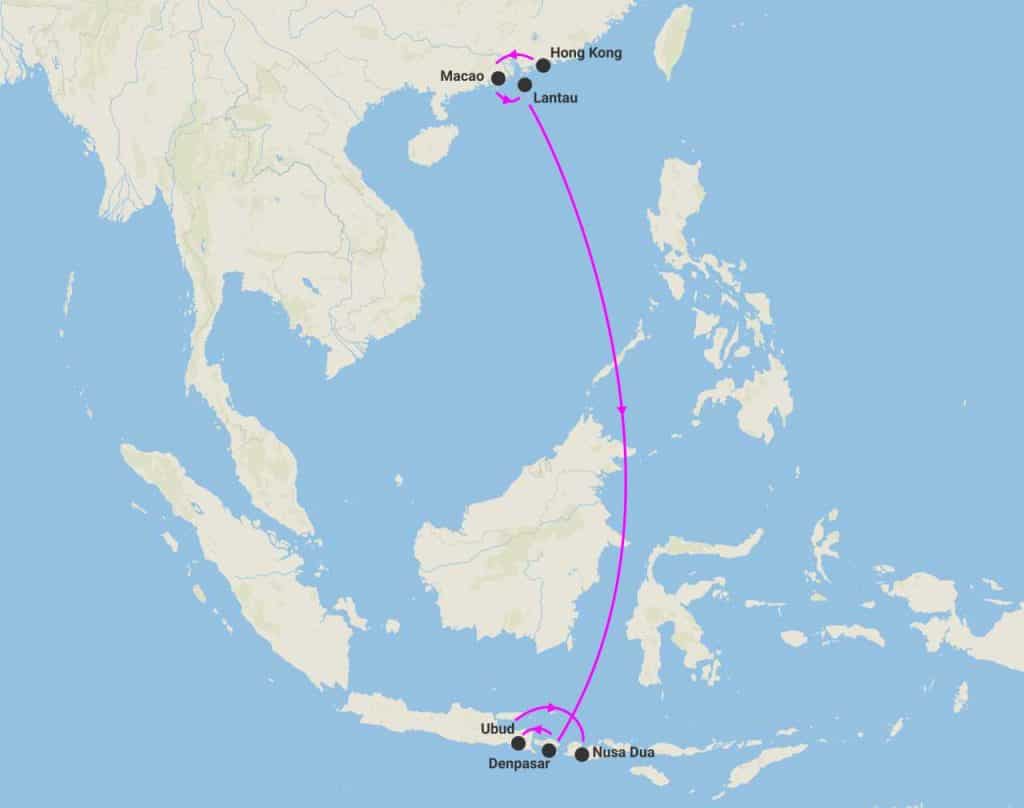 harta circuit vara exotica bali hong kong macao